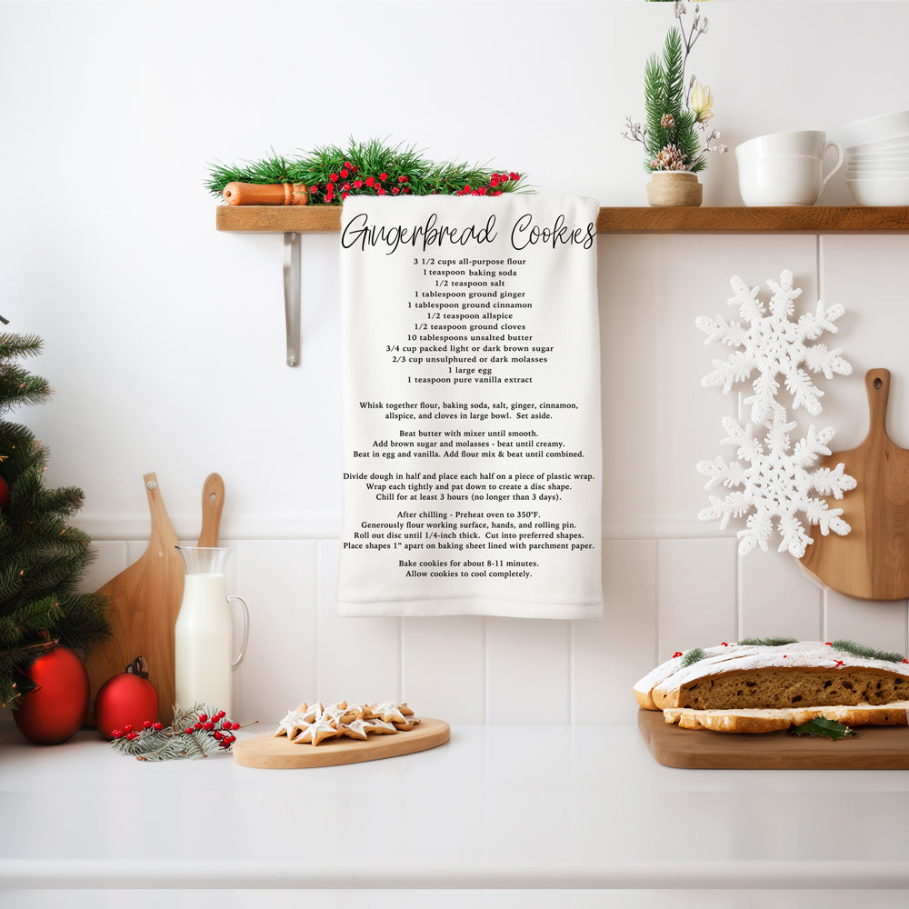 Holiday Cookie Recipe Towel
