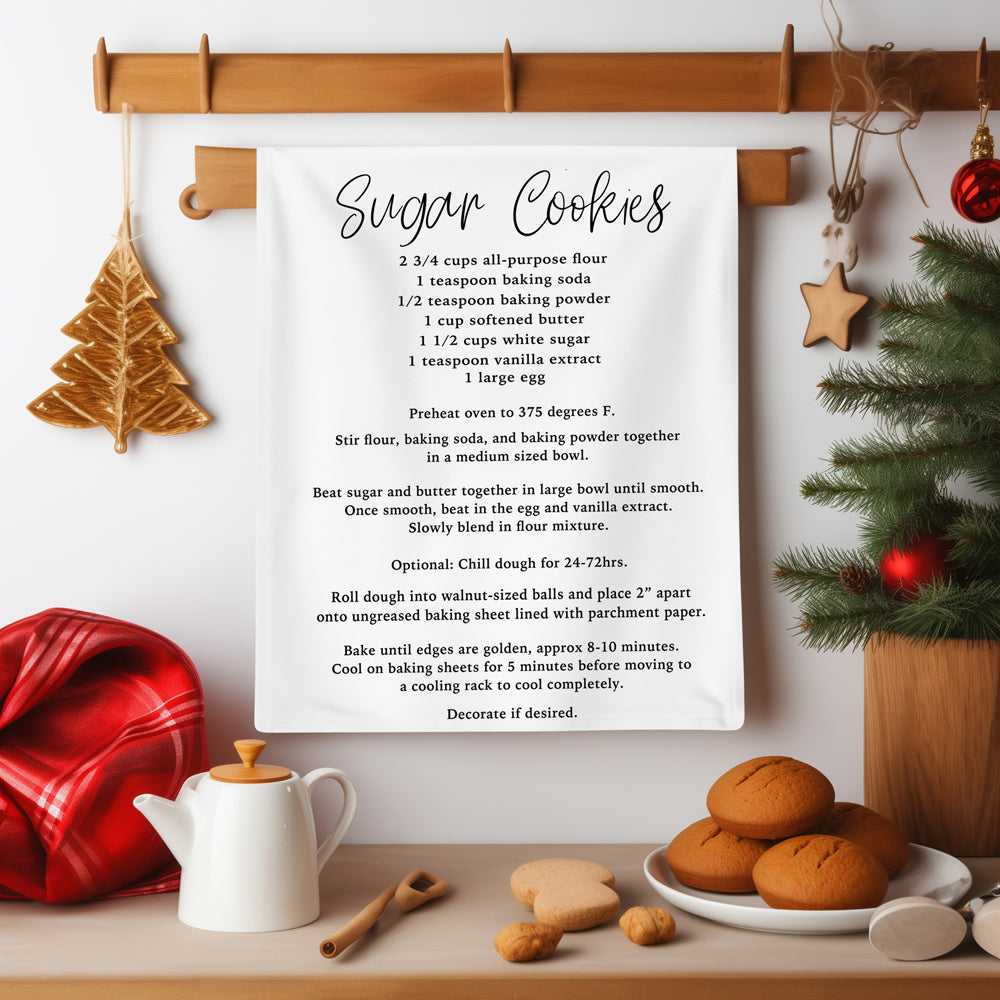 Holiday Cookie Recipe Towel