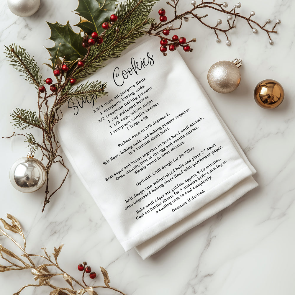 Christmas cookie recipe collection
Holiday baking recipe kitchen accessories
Christmas recipe kitchen towel collection
Holiday cookie recipe kitchen decor