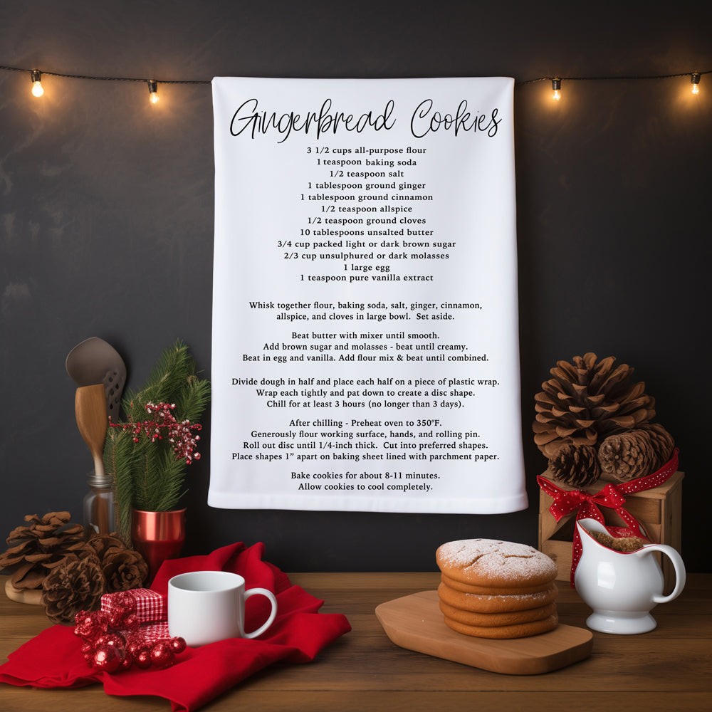 Holiday Cookie Recipe Towel