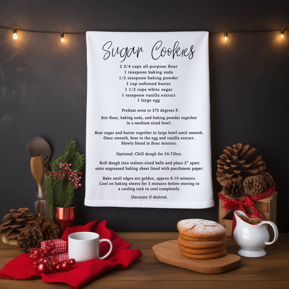 Holiday Cookie Recipe Towel