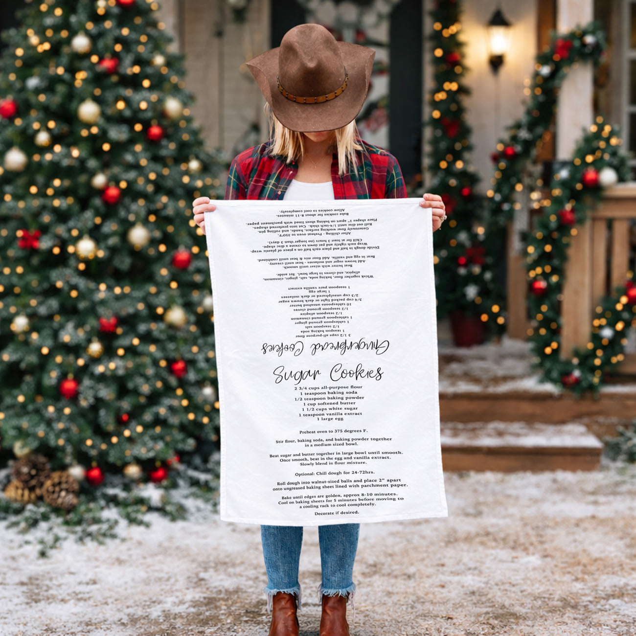 holiday baking towel for first time cookie makers
kitchen towel with easy recipe for holiday baking
christmas baking towel for beginners cookie recipe
simple gingerbread recipe towel for easy baking
holiday dish towel for quick and easy cookie recipes
kitchen towel recipe for stress free holiday baking