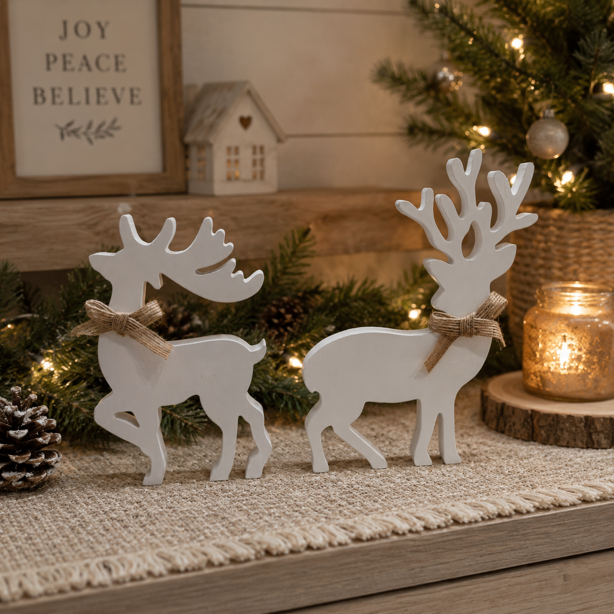 Snowy Stags