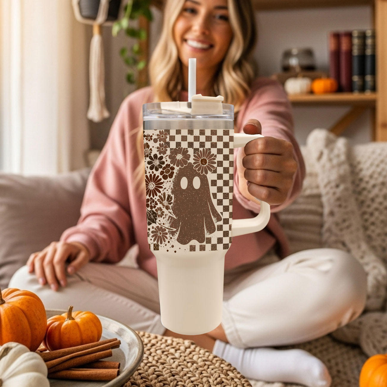 retro skull hydration tumbler
cute spooky season tumbler aesthetic gift
neutral haunted house coffee cup
ghost tumbler for teachers and moms
retro creepy cute coffee cup
cute halloween floral hydration tumbler
neutral spooky season drinkware aesthetic
