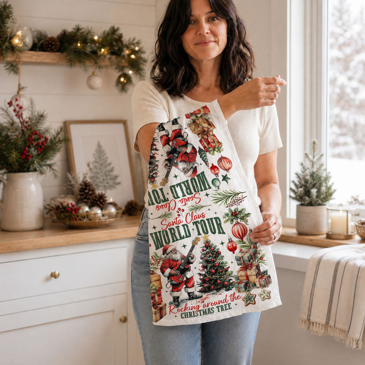 holiday decor for music lovers kitchen
guitar themed Christmas home accessory towel
music lover holiday gift kitchen towel
Christmas decor for concert lovers kitchen
band inspired Christmas kitchen towel
stylish holiday kitchen towel music theme
contemporary Santa Christmas dish towel
bold Santa Claus Christmas kitchen linen
modern festive kitchen towel Santa design
cool Christmas Santa artwork towel