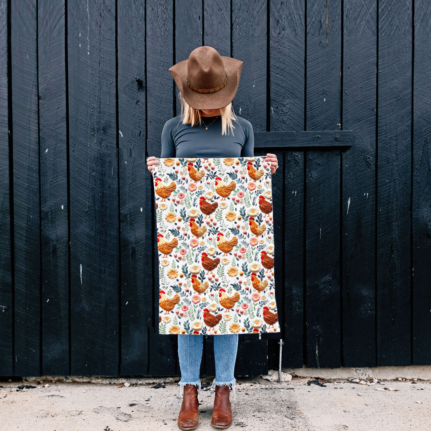 boho farmhouse kitchen towel floral pattern
farmhouse spring decor chicken and flower towel
shabby chic chicken towel for rustic kitchen
bright country towel with floral chickens
whimsical farmhouse towel spring kitchen accent