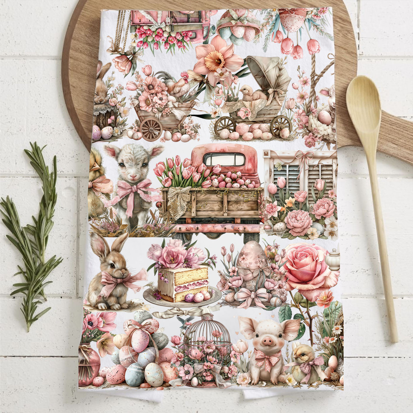 pink vintage easter bunny kitchen towel
blush floral farmhouse dish towel
pastel rose easter kitchen towel
watercolor bunny and floral tea towel
vintage pink easter towel farmhouse decor
spring bunny towel with flowers and eggs
Display towel blush bunny dish towel cottage rose Easter

