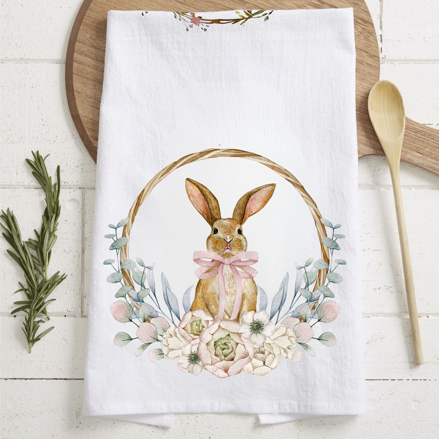 vintage style bunny towel with flowers
shabby chic easter bunny kitchen towel
easter kitchen towel gift for mom farmhouse
farmhouse towel spring hostess gift idea
cute bunny towel for spring kitchen decor
vintage bunny towel perfect easter gift
farmhouse easter decor towel floral design