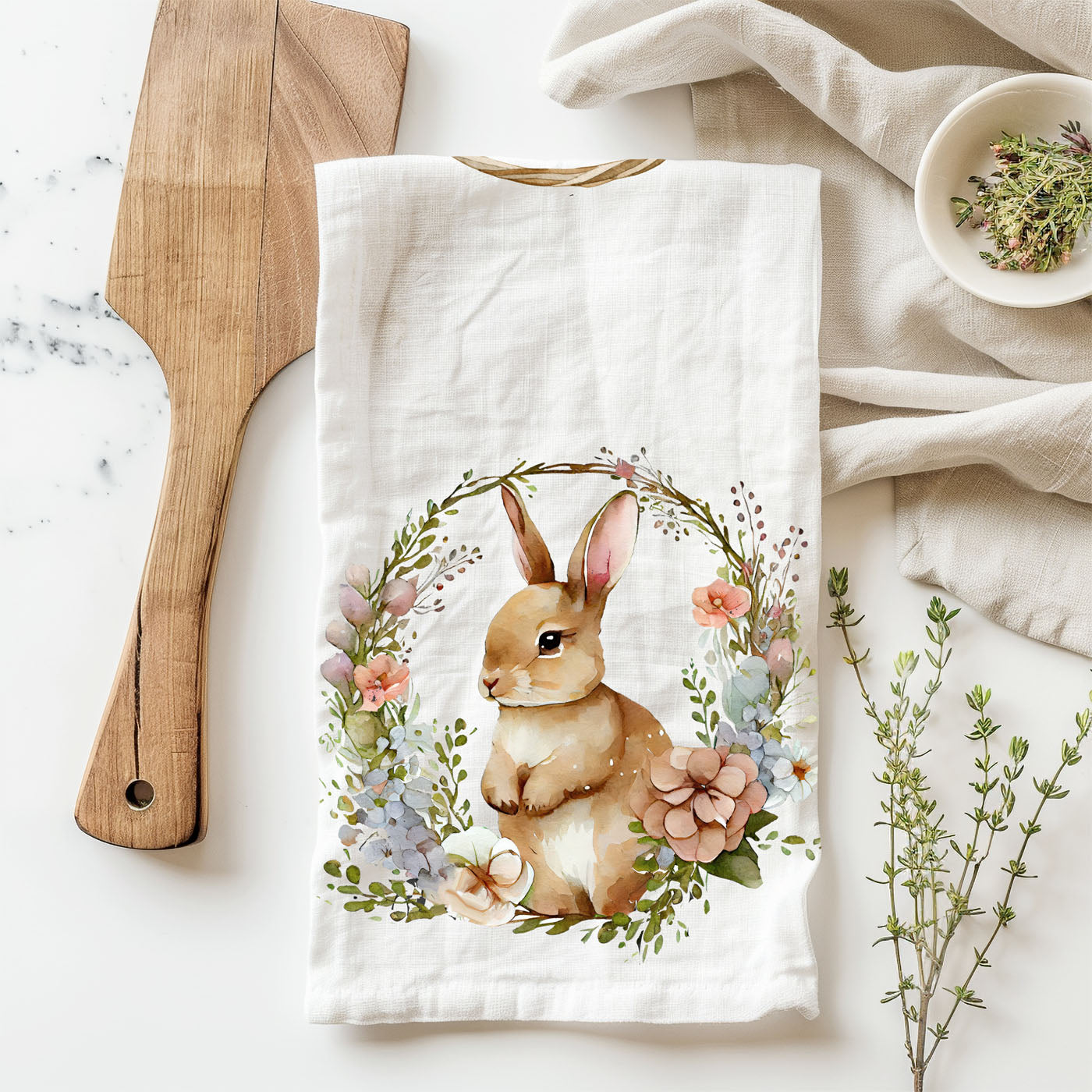 boutique easter towel vintage farmhouse
easter kitchen towel limited edition 2026
farmhouse easter decor towel wholesale
rustic bunny towel for spring retail display
best seller easter towel farmhouse gift
Rustic farmhouse bunny wreath kitchen towel watercolor Easter