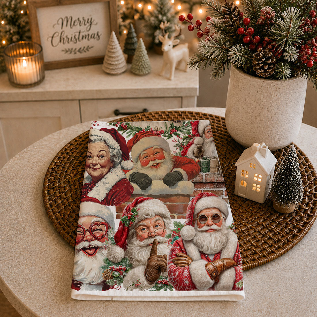 personality driven Christmas Santa dish towel
festive Santa expressions kitchen towel
detailed Santa illustration holiday towel
Santa portrait style Christmas kitchen towel
whimsical Santa personality decor towel
Santa party vibe Christmas kitchen towel
fun holiday entertaining kitchen accessory towel
Christmas celebration dish towel Santa theme
festive dinner party kitchen towel holiday
Christmas entertaining decor towel Santa design