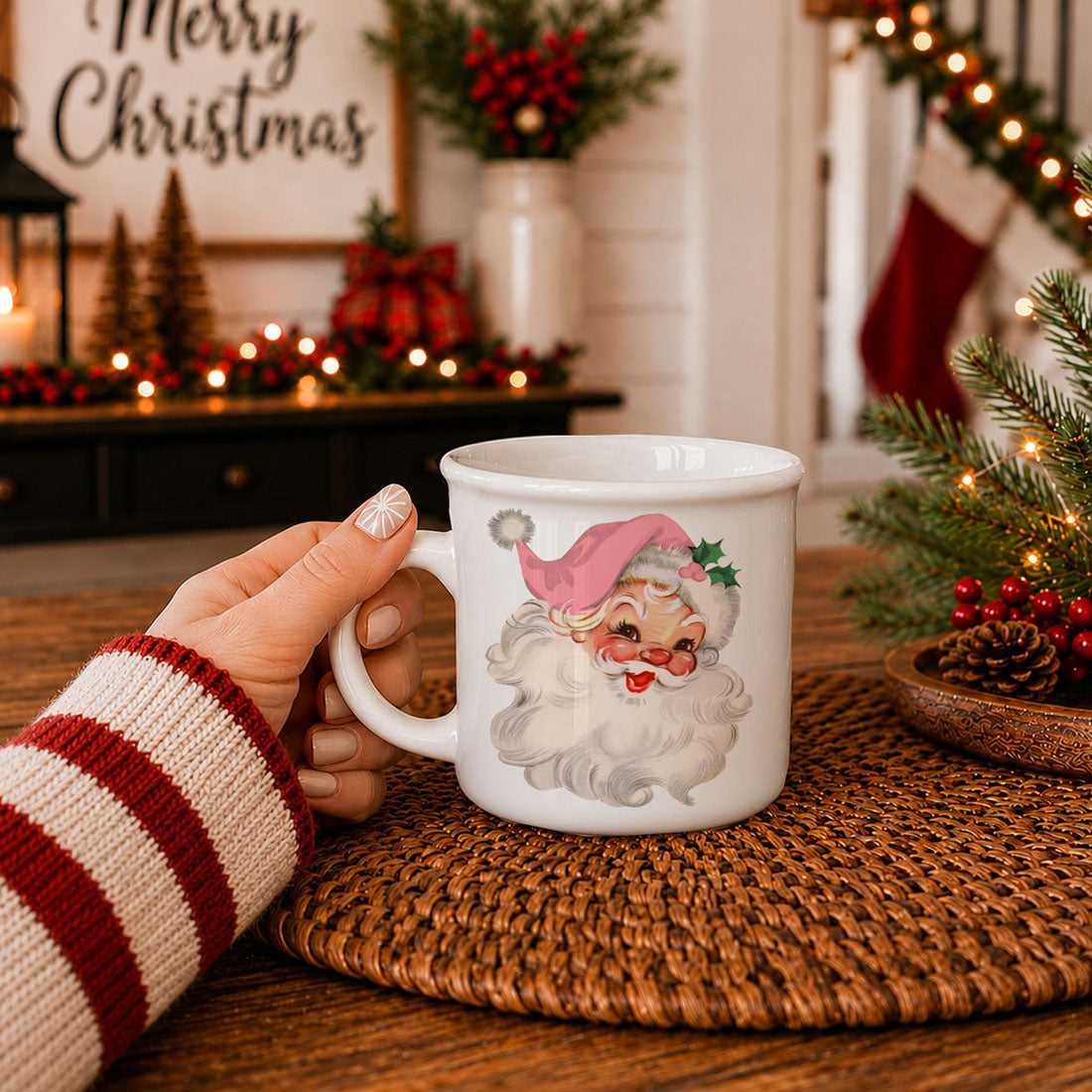 vintage Christmas drinkware
retro Christmas coffee cup
cute holiday coffee mug
Santa hot cocoa mug
pink Christmas cocoa cup
festive Santa mug
holiday Santa coffee cup
Christmas mug with Santa design
classic Santa Christmas cup
adorable Christmas coffee mug
winter holiday ceramic mug
cute Xmas mug
pink Christmas decor mug
pink holiday decorations coffee cup
coquette Christmas mug