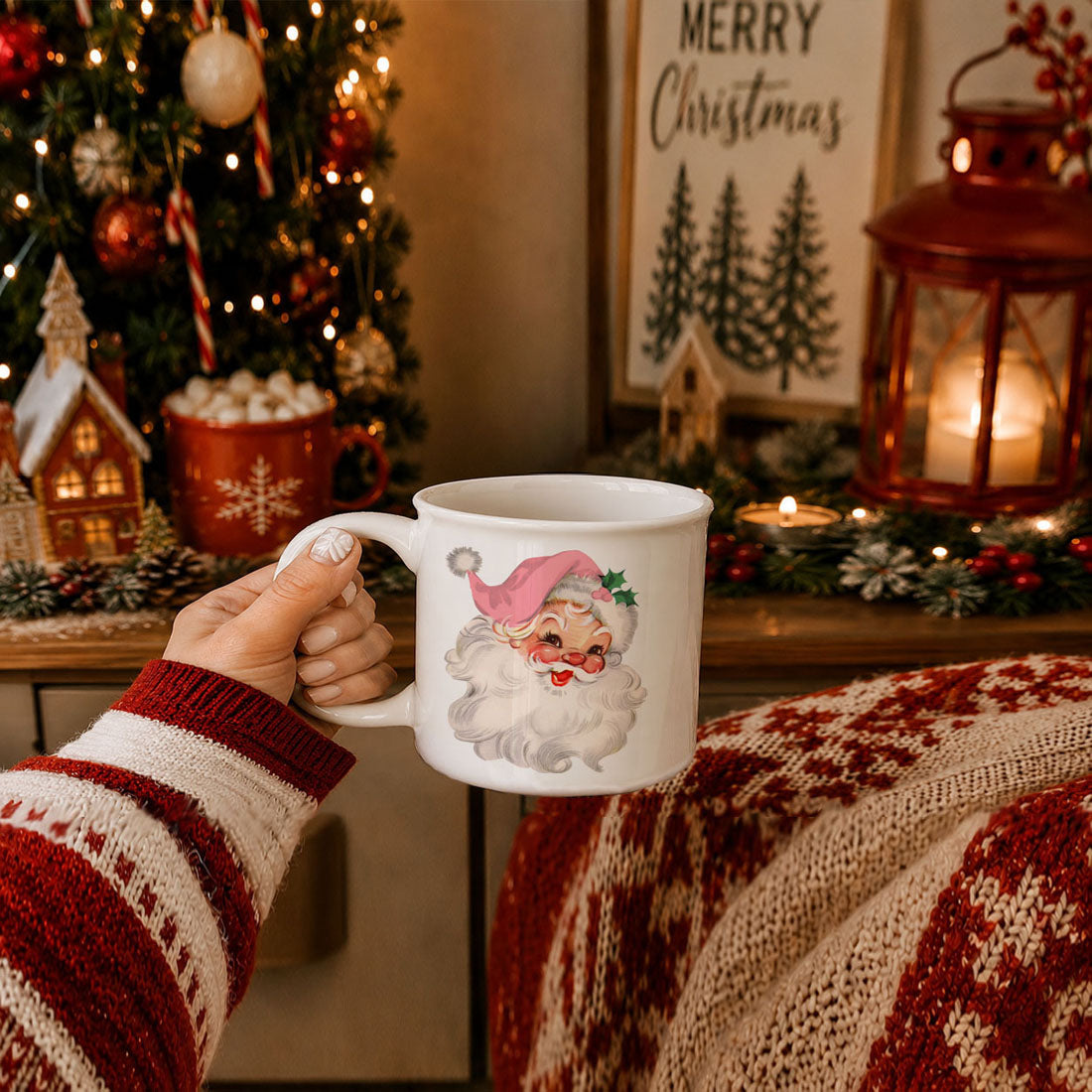Pink Santa Claus coffee cup
Christmas mug with nostalgic Santa artwork
Vintage Santa mug for holiday drinks
Cute Christmas mug with pink Santa design
Holiday mug with retro Santa illustration
Ceramic Christmas mug with pink Santa print
Pink Santa mug for hot cocoa
Vintage Santa cocoa mug
Christmas hot chocolate mug with Santa face
Retro Christmas coffee mug with Santa Claus
Pink Santa Christmas coffee cup