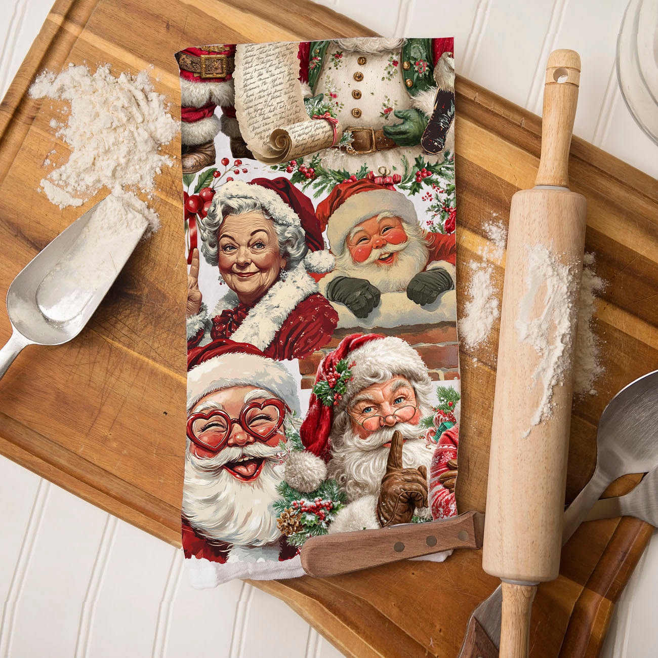 holiday chaos kitchen towel festive Santa
real life Christmas kitchen humor towel
funny holiday survival kitchen towel
Christmas stress relief funny dish towel
overwhelmed mom Christmas kitchen towel
