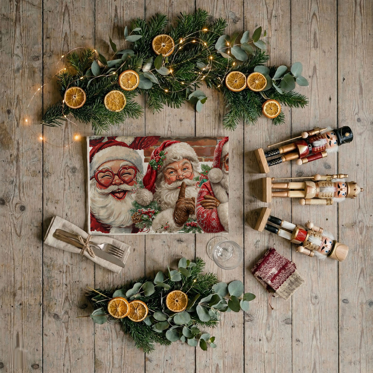 layered Christmas kitchen decor towel Santa
styled holiday kitchen countertop towel
Christmas kitchen vignette decor towel
holiday shelf styling kitchen towel
Christmas kitchen layering decor linen