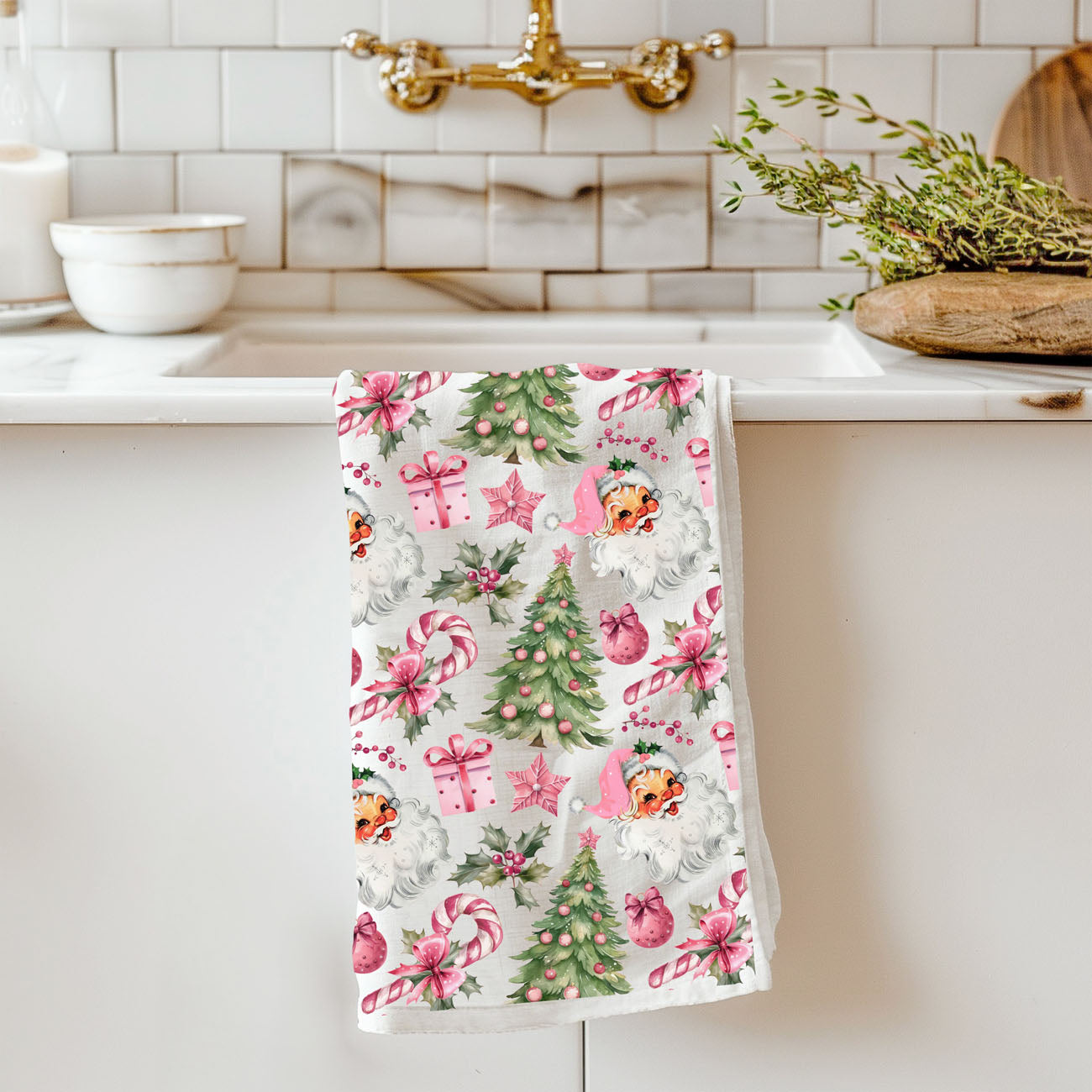 pink farmhouse christmas kitchen towel holiday decor
farmhouse christmas kitchen towel pink santa decor
cozy holiday kitchen styling towel santa print
christmas kitchen decor ideas pink santa towel
holiday home kitchen towel vintage pink theme
cottagecore christmas kitchen towel santa design