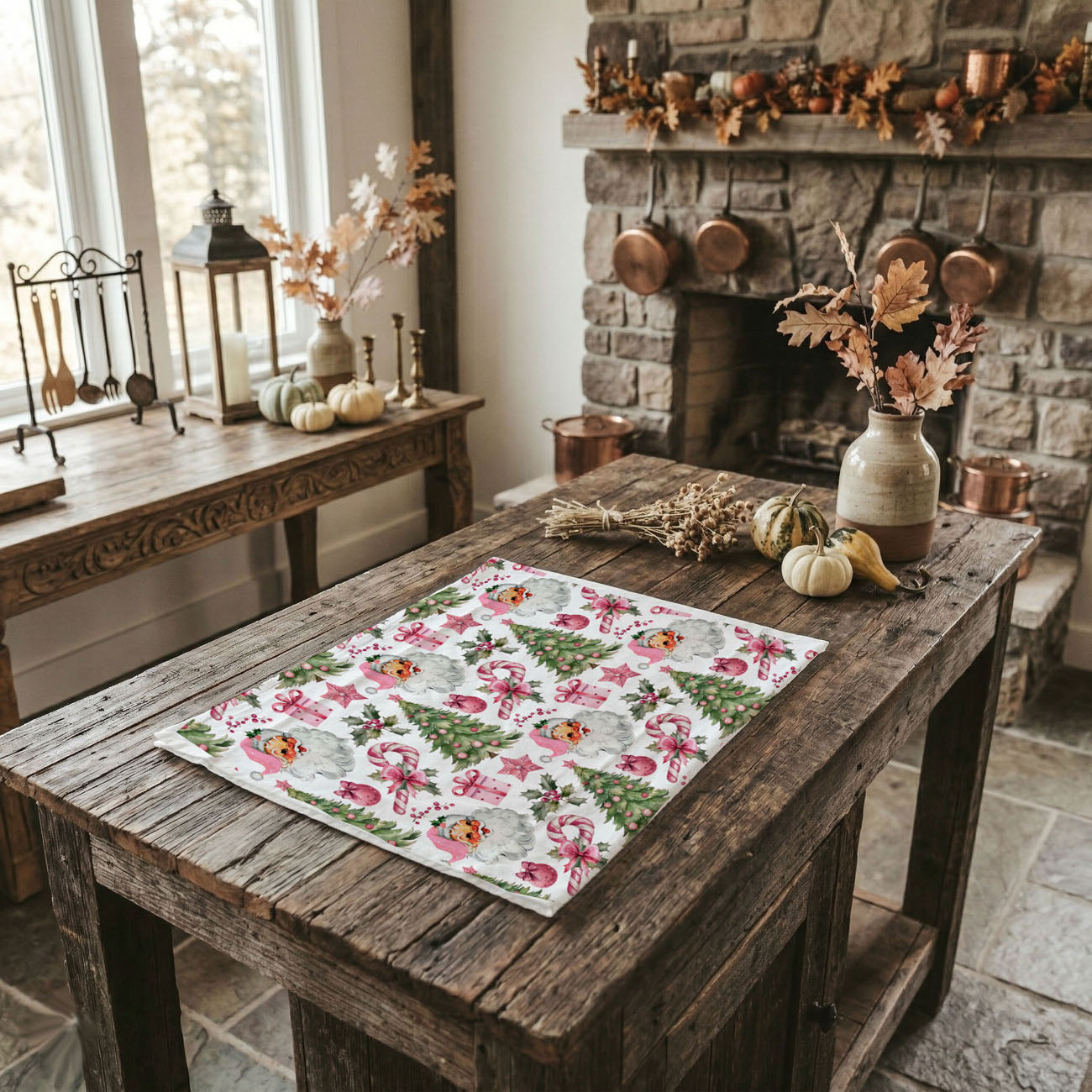 rustic holiday kitchen towel pink christmas decor
kitchen countertop decor christmas towel santa theme
christmas baking decor kitchen towel pink aesthetic
christmas kitchen towel gift for her pink santa
cute holiday gift idea kitchen towel pink christmas