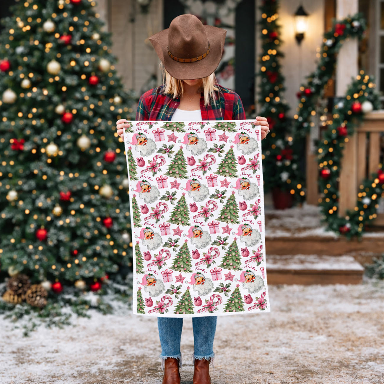 christmas baking kitchen towel pink santa theme
holiday cooking towel cute santa christmas decor
kitchen towel for christmas baking and hosting
festive dish towel pink santa holiday prep
decorate kitchen for christmas pink santa towel
holiday entertaining kitchen towel cute decor