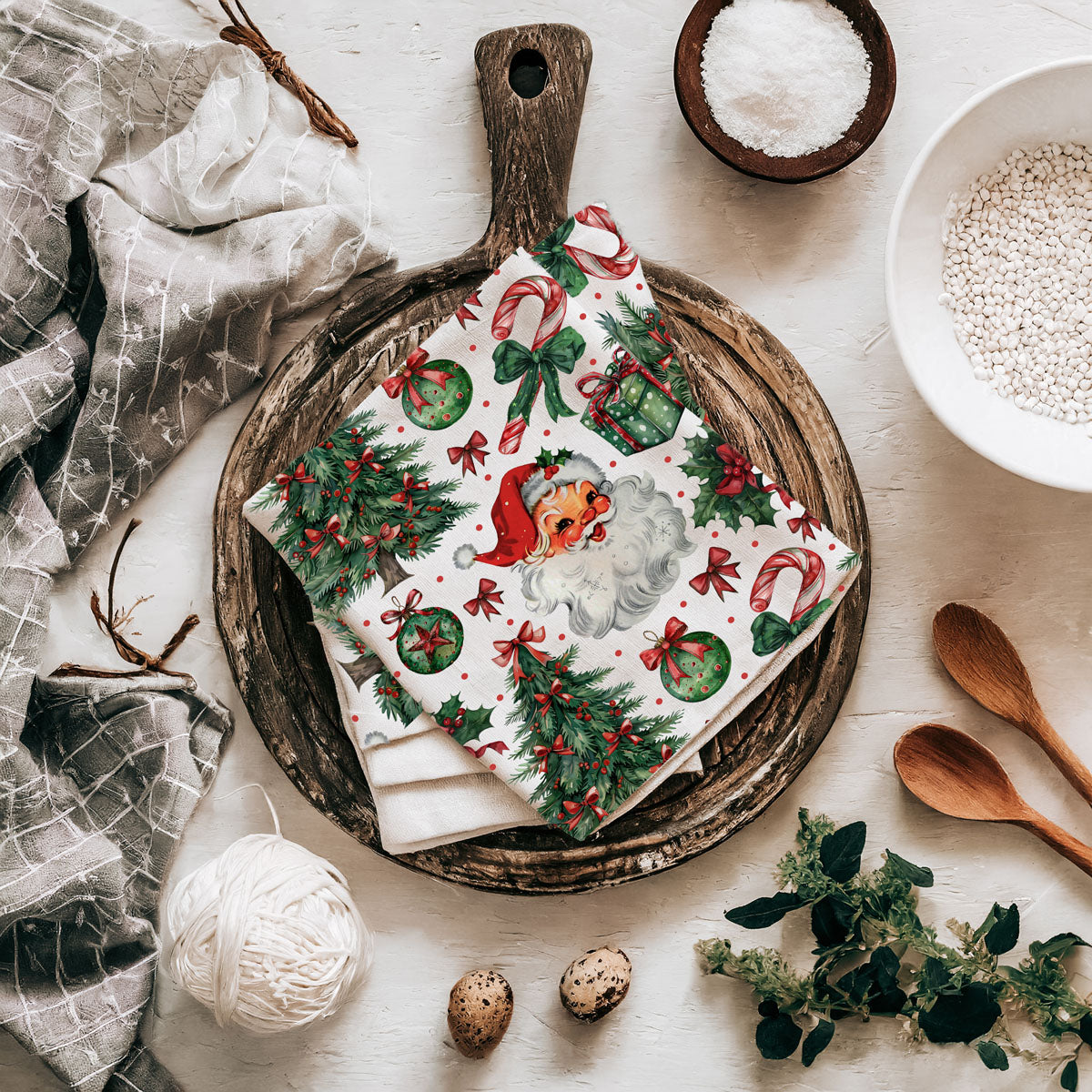 Vintage Santa Towels