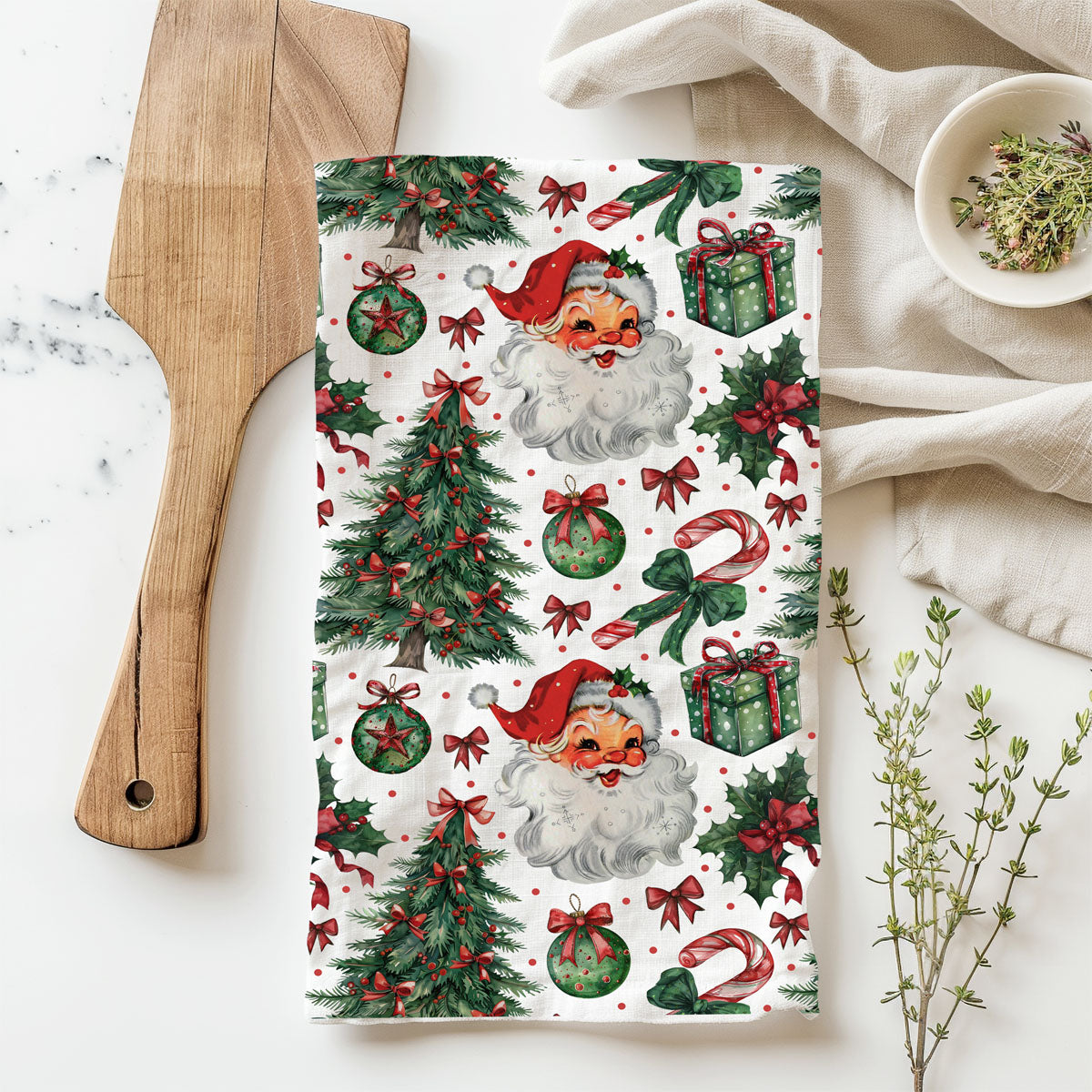 Vintage Santa Towels