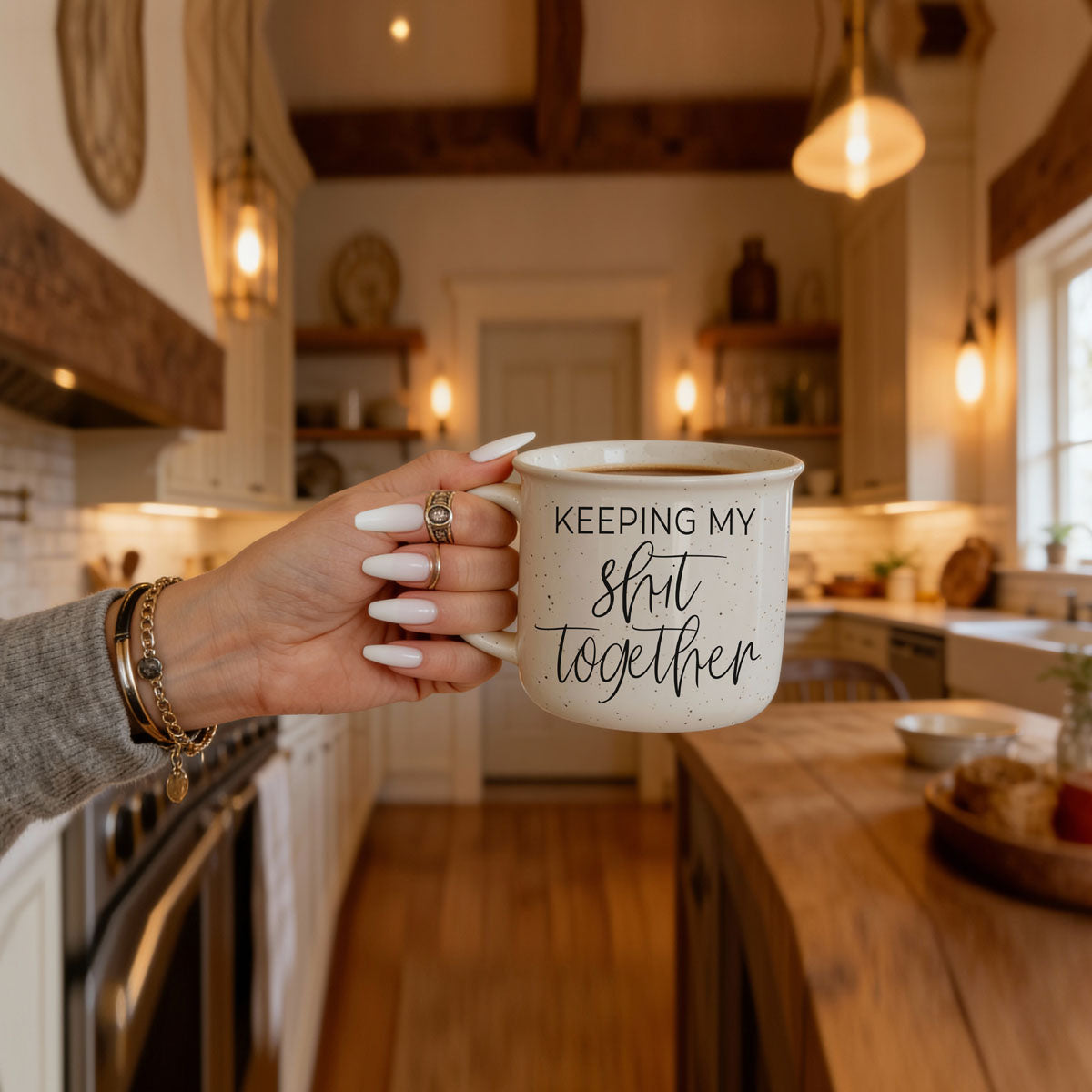 aesthetic speckled ceramic adult humor mug
microwave safe funny quote coffee cup
dishwasher safe sarcastic ceramic mug
motivational but honest coffee mug
mug for people doing their best
funny mental load coffee mug for women
