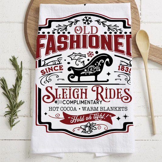 Sleigh Rides Candy Canes Towel