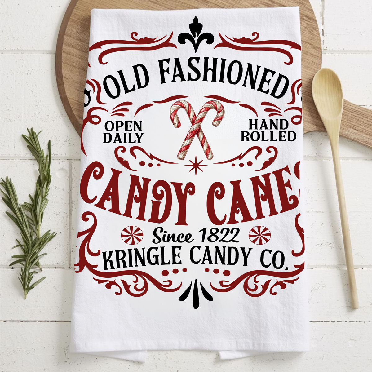Sleigh Rides Candy Canes Towel