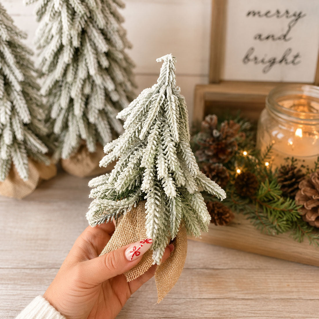 Snow Christmas Trees 4pk