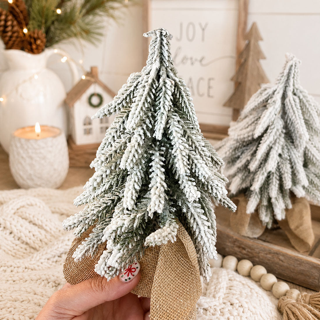 Snow Christmas Trees 4pk