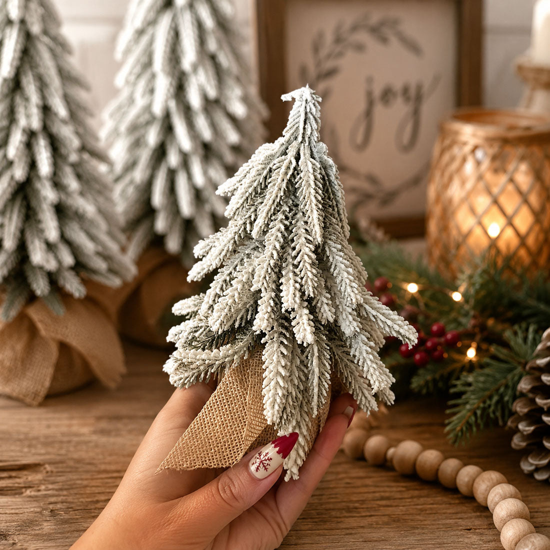 Snow Christmas Trees 4pk