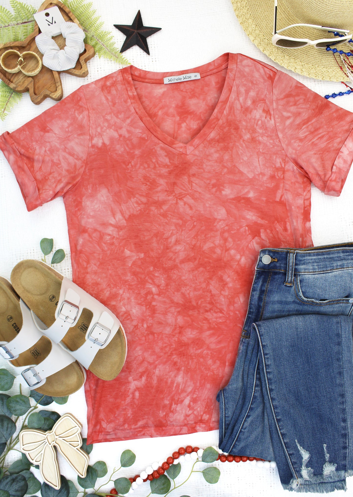IN STOCK Sophie Top - Red Tie Dye