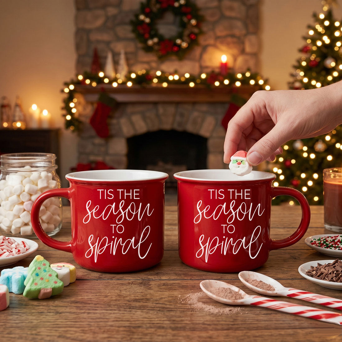 Christmas coffee cup for holiday kitchen styling
Holiday mug for Christmas countertop decor
Tis the Season to Spiral mug for Christmas morning coffee
Funny Christmas morning mug
Christmas mug for chaotic holiday mornings
Tis the Season to Spiral mug for holiday coffee moments
Funny mug for Christmas morning chaos
Tis the Season to Spiral mug for Christmas Eve cocoa
Christmas Eve coffee mug with funny holiday saying
Holiday mug for cocoa by the tree
