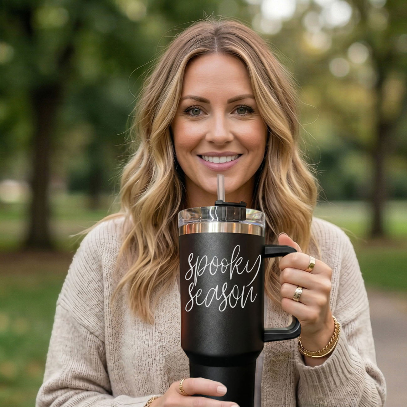 black halloween tumbler for target runs
cozy black spooky season cup
black spooky season tumbler gift
minimal spooky aesthetic coffee cup
black halloween tumbler for chilly mornings
spooky season coffee tumbler with handle
Spooky Season 40oz Black Tumbler with Handle | Halloween Coffee Cup with Straw | Minimalist Spooky Fall Travel Mug