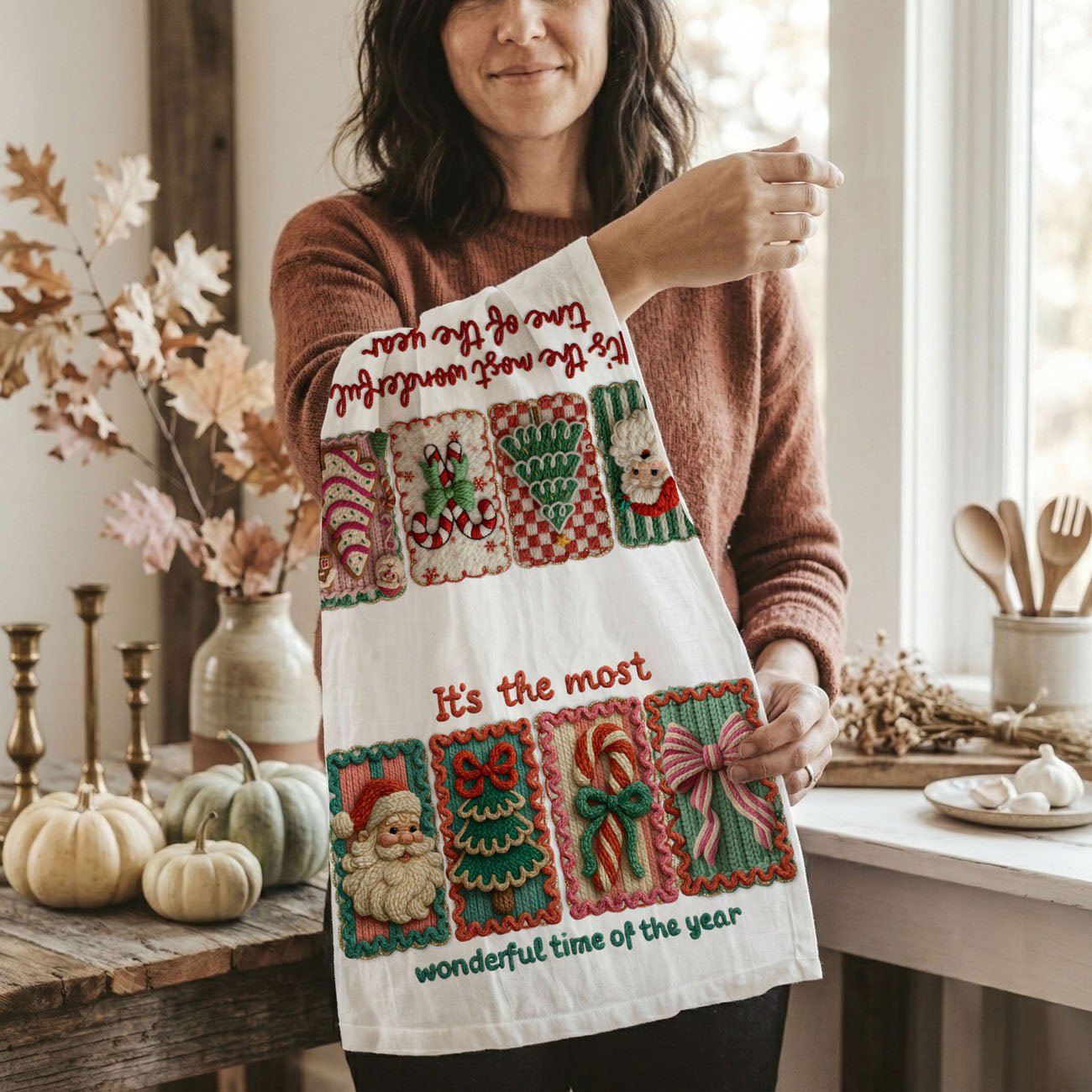 vintage christmas kitchen towel retro holiday design
nostalgic christmas decor kitchen towel crochet style
retro holiday kitchen towel santa candy cane design
old fashioned christmas kitchen towel vintage style
classic christmas decor kitchen towel crochet look