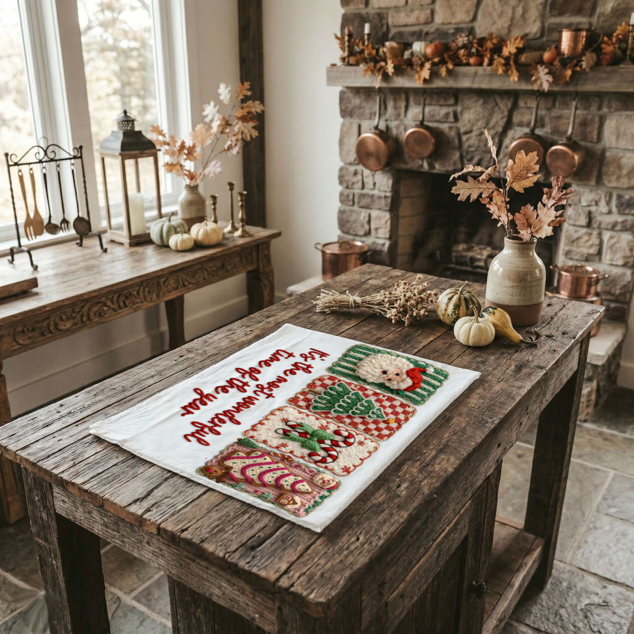 baking flat lay christmas towel crochet design
kitchen towel for holiday desserts vintage style
christmas baking essentials kitchen towel crochet
holiday baking setup kitchen towel cozy aesthetic
kitchen towel for christmas baking day decor
