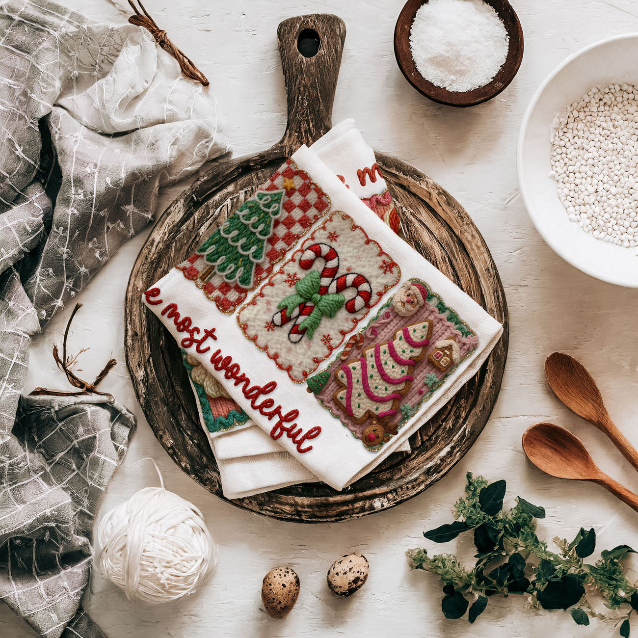cozy christmas kitchen styling towel crochet design
christmas towel styled with holiday decorations
kitchen towel with christmas decor background festive
holiday kitchen towel styled home decor aesthetic
christmas kitchen towel photo styled cozy home