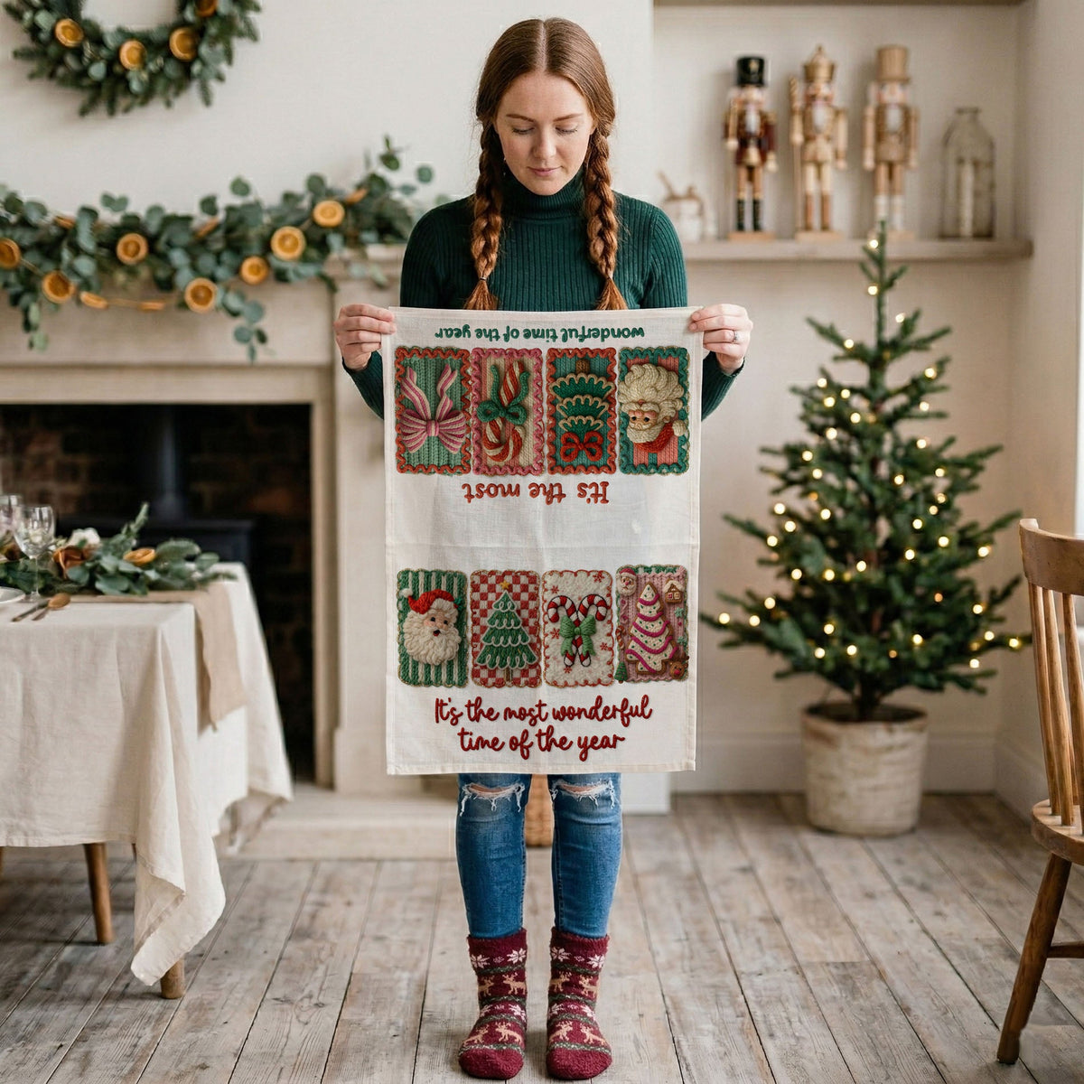 crochet look christmas kitchen towel handmade style
handmade inspired christmas dish towel crochet aesthetic
cozy crochet christmas decor kitchen towel
crochet christmas decor kitchen towel vintage vibe
knit style christmas kitchen towel holiday decor