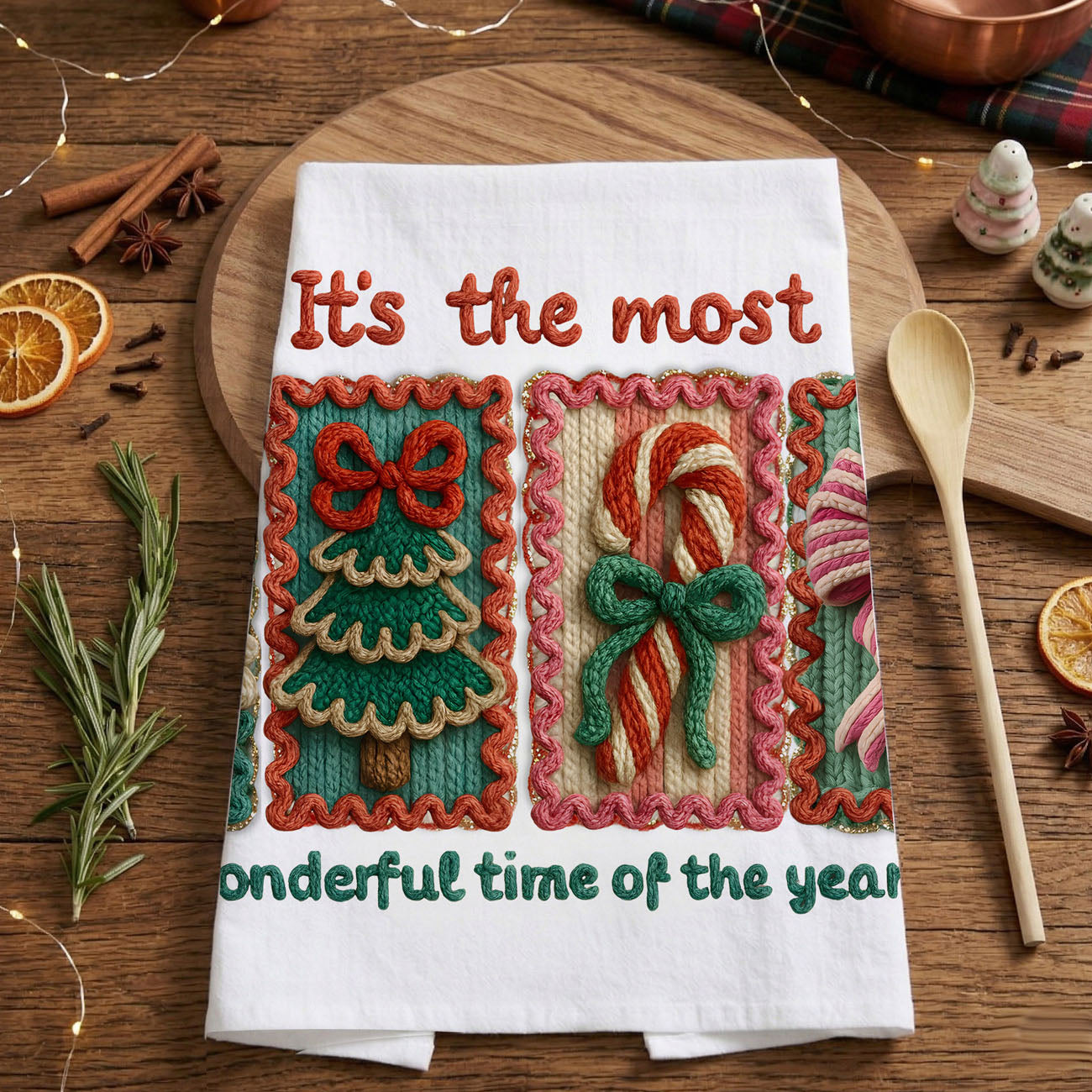 christmas kitchen towel crochet patchwork design vintage
holiday kitchen towel with crochet style squares christmas
patchwork christmas dish towel crochet aesthetic design
vintage christmas towel with crochet square pattern
crochet patch christmas kitchen towel festive decor