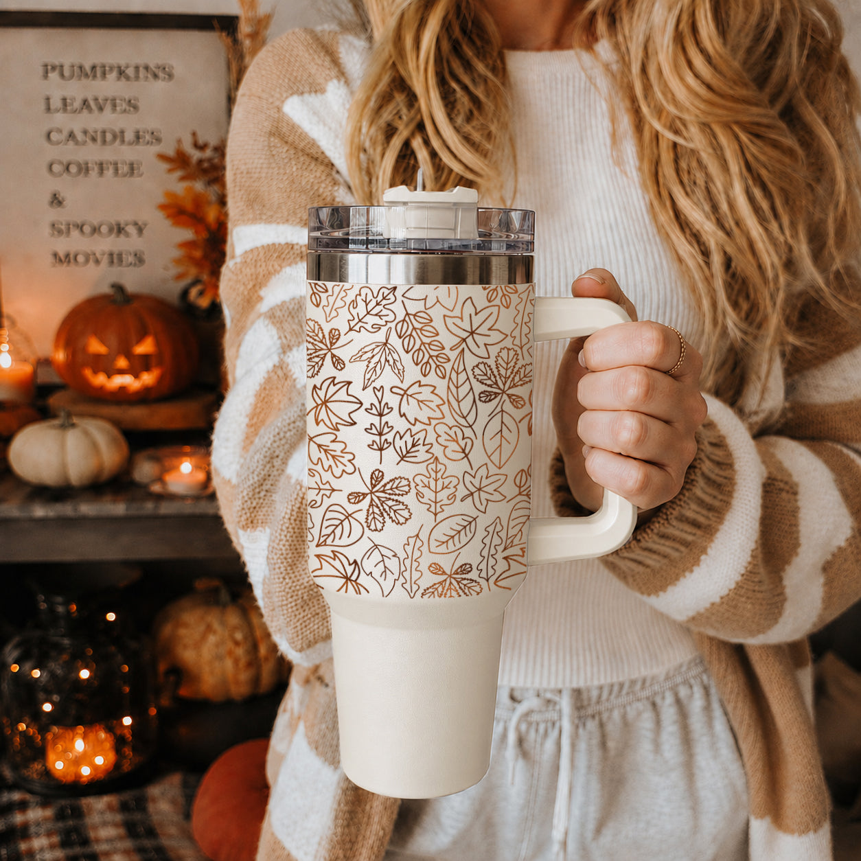 Neutral autumn tumbler for seasonal gifting
40oz cozy tumbler for crisp weather days
Warm fall aesthetic tumbler for everyday use
Autumn coffee tumbler for boutique shoppers
Fall tumbler gift with autumn leaf design
Autumn leaf tumbler gift for women
40oz fall gift cup with leaf pattern
Cozy season gift tumbler with fall leaves
Fall coffee lover gift with leaf design
Pumpkin spice lover gift tumbler with autumn leaves
Autumn gift cup for her with leaf pattern
Neutral fall tumbler gift for women
