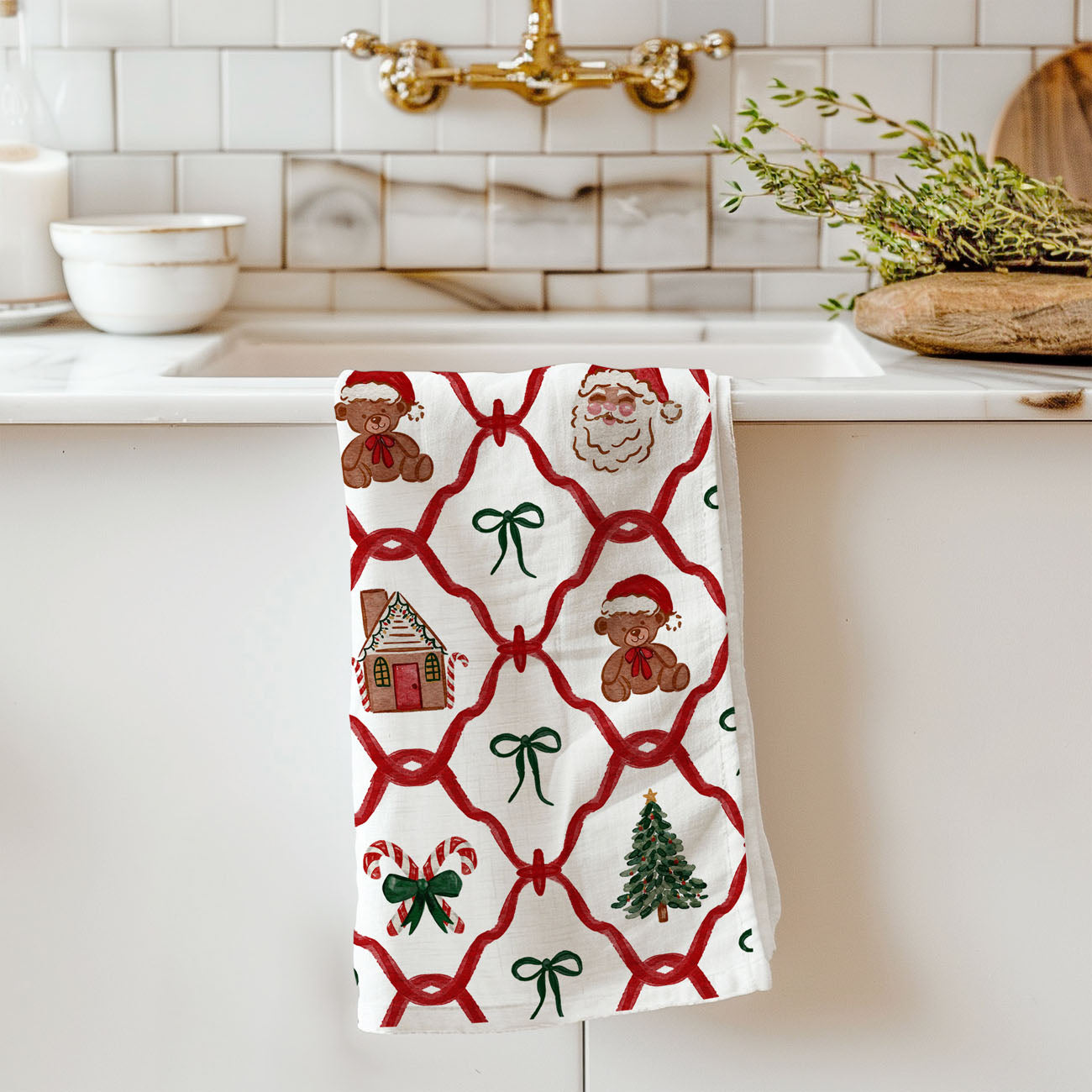 traditional christmas kitchen towel festive holiday dish towel
classic christmas dish towel santa gingerbread holiday decor
holiday kitchen towel with santa reindeer candy cane pattern
festive christmas dish towel traditional holiday kitchen decor
christmas kitchen towel with gingerbread house and bows