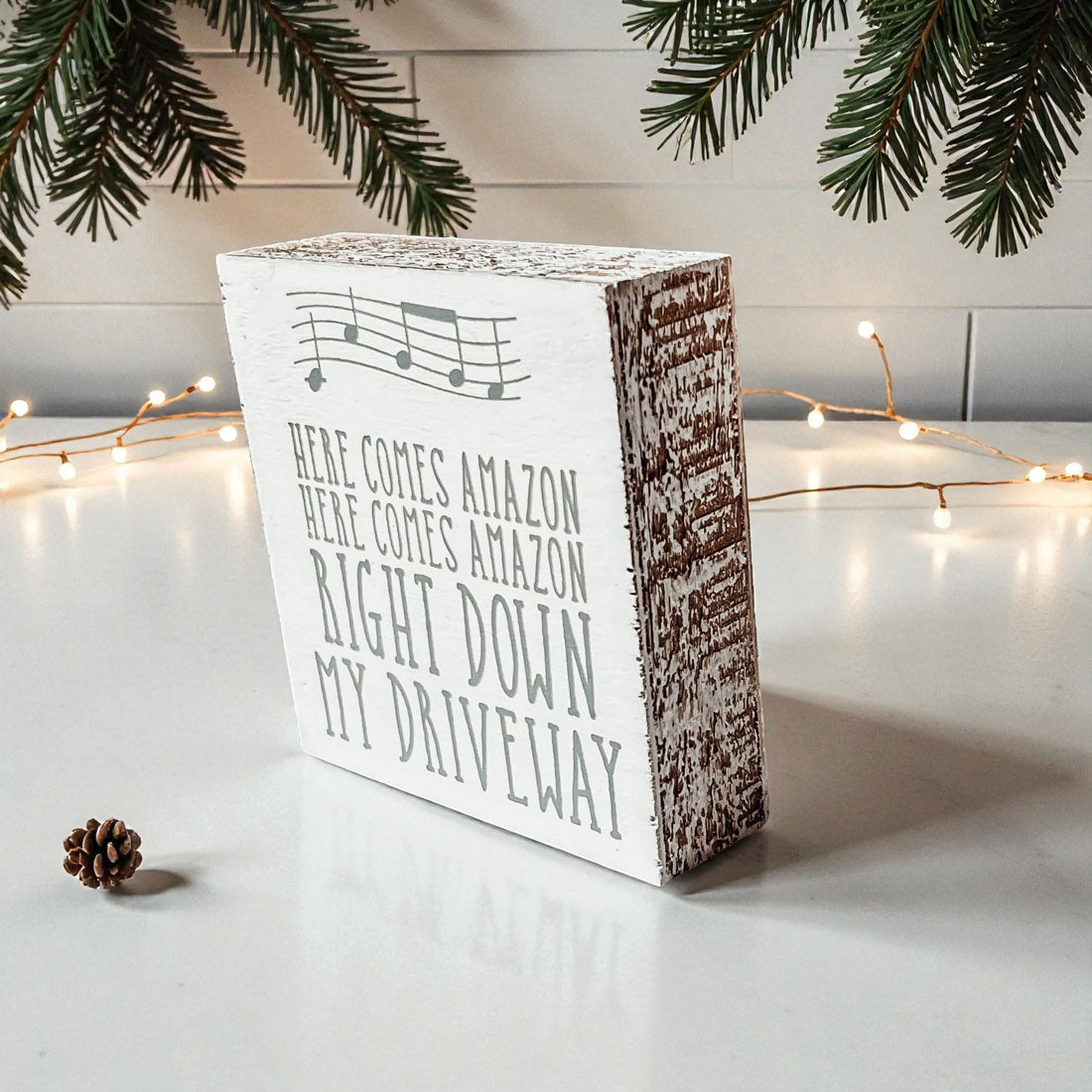 Here Comes Amazon Sign