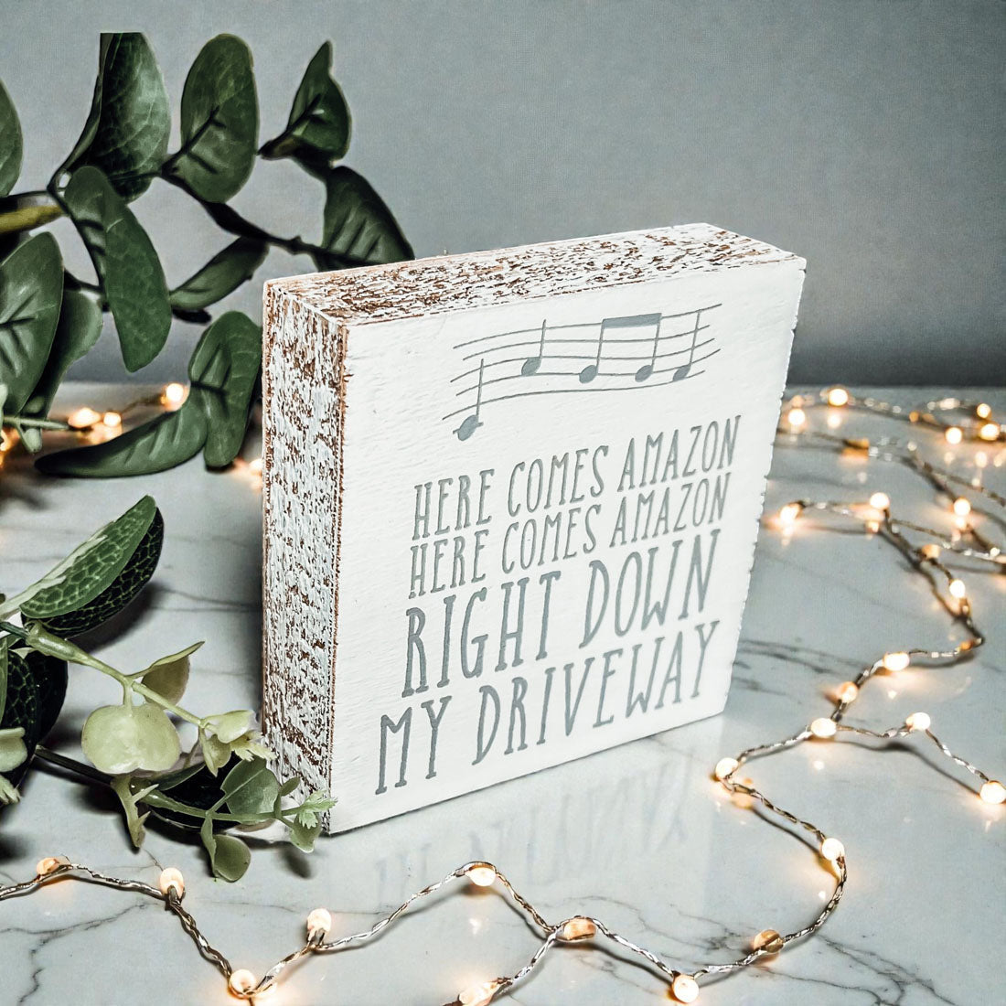 Here Comes Amazon Sign