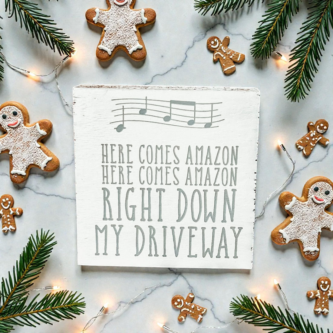 Here Comes Amazon Sign