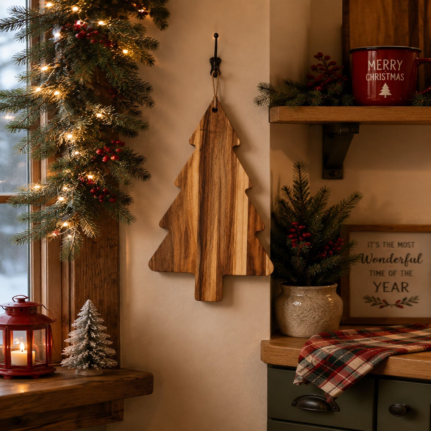 Natural acacia wood Christmas cutting and serving board
Wooden tree-shaped cheese board for Christmas gatherings
Christmas tree grazing board made from natural acacia wood
Festive wooden cutting board for Christmas kitchen décor
Acacia wood holiday serving platter in a Christmas tree shape
Christmas tree cheese and cracker serving board