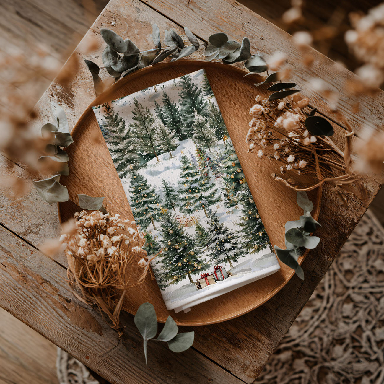 modern farmhouse christmas kitchen towel trees
practical dish towel christmas trees pattern