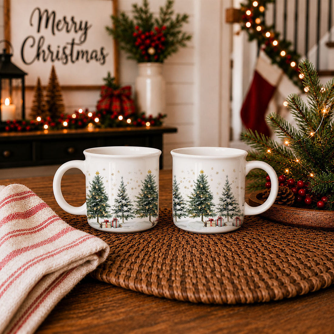 Winter wonderland mug for cozy holiday mornings
Christmas mug with snowy outdoor Christmas scene
Holiday mug with three Christmas trees
Christmas mug with snowy tree farm style design
Winter wonderland mug for December coffee
Christmas tree mug for winter tea time
Holiday mug for marshmallow cocoa and cozy nights
Christmas mug with snowy starry sky design
Winter wonderland mug with neutral festive style
Christmas tree mug for farmhouse holiday decor
Holiday mug for rustic Christmas kitchen styling