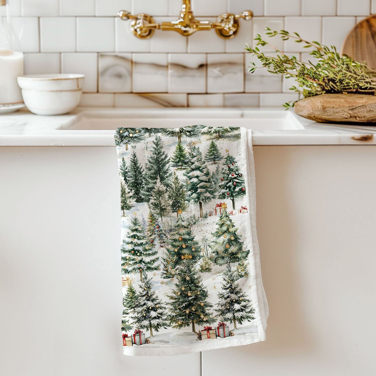cabin kitchen decor towel winter forest trees
mountain lodge christmas kitchen towel evergreen print
rustic cabin holiday kitchen towel snowy forest
lake house christmas decor kitchen towel trees
woodland cabin kitchen towel winter pine trees