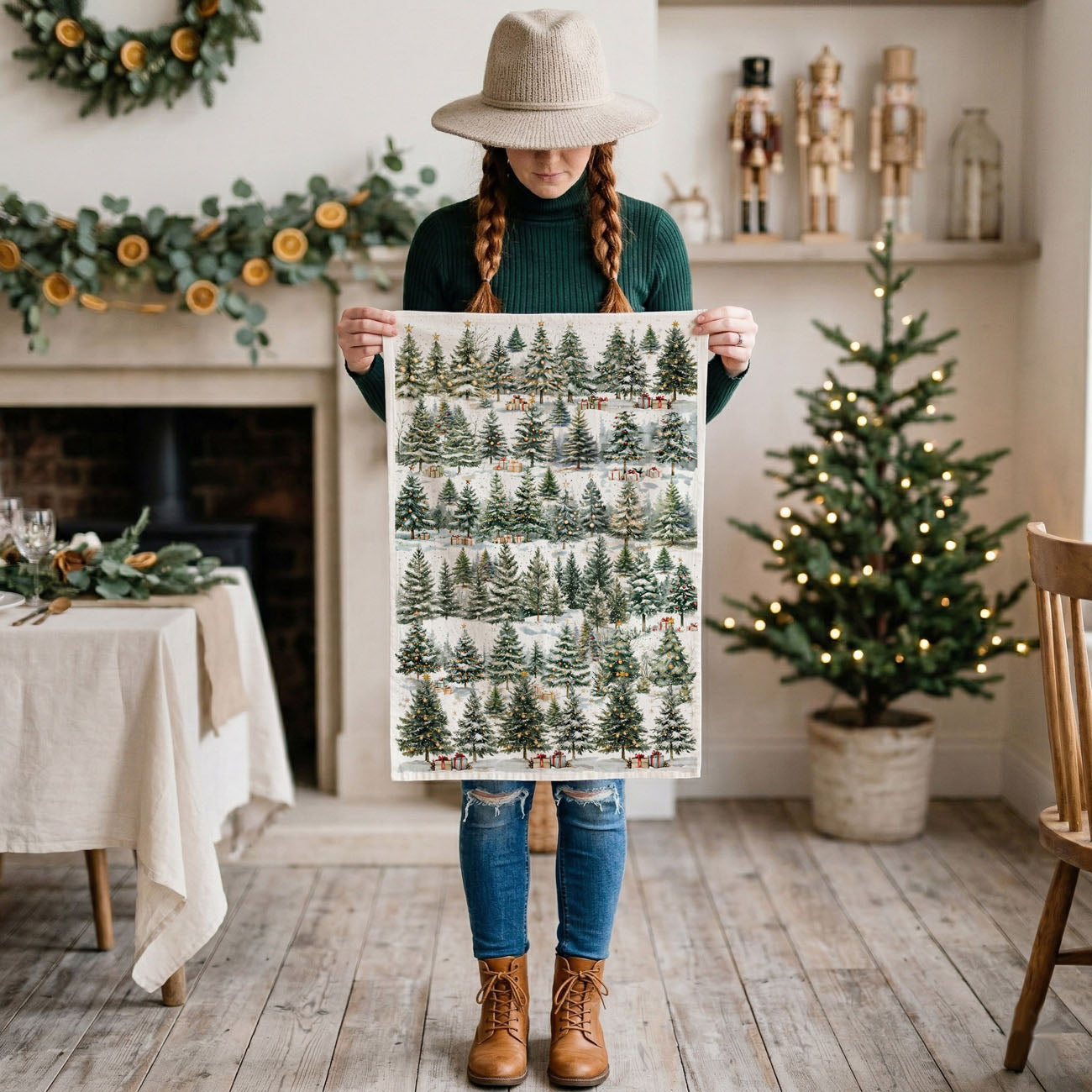 winter forest kitchen towel cozy seasonal decor
snowy landscape kitchen towel rustic winter home
evergreen forest decor towel winter cabin style
pine tree kitchen towel winter nature aesthetic
snowy trees kitchen decor towel winter theme