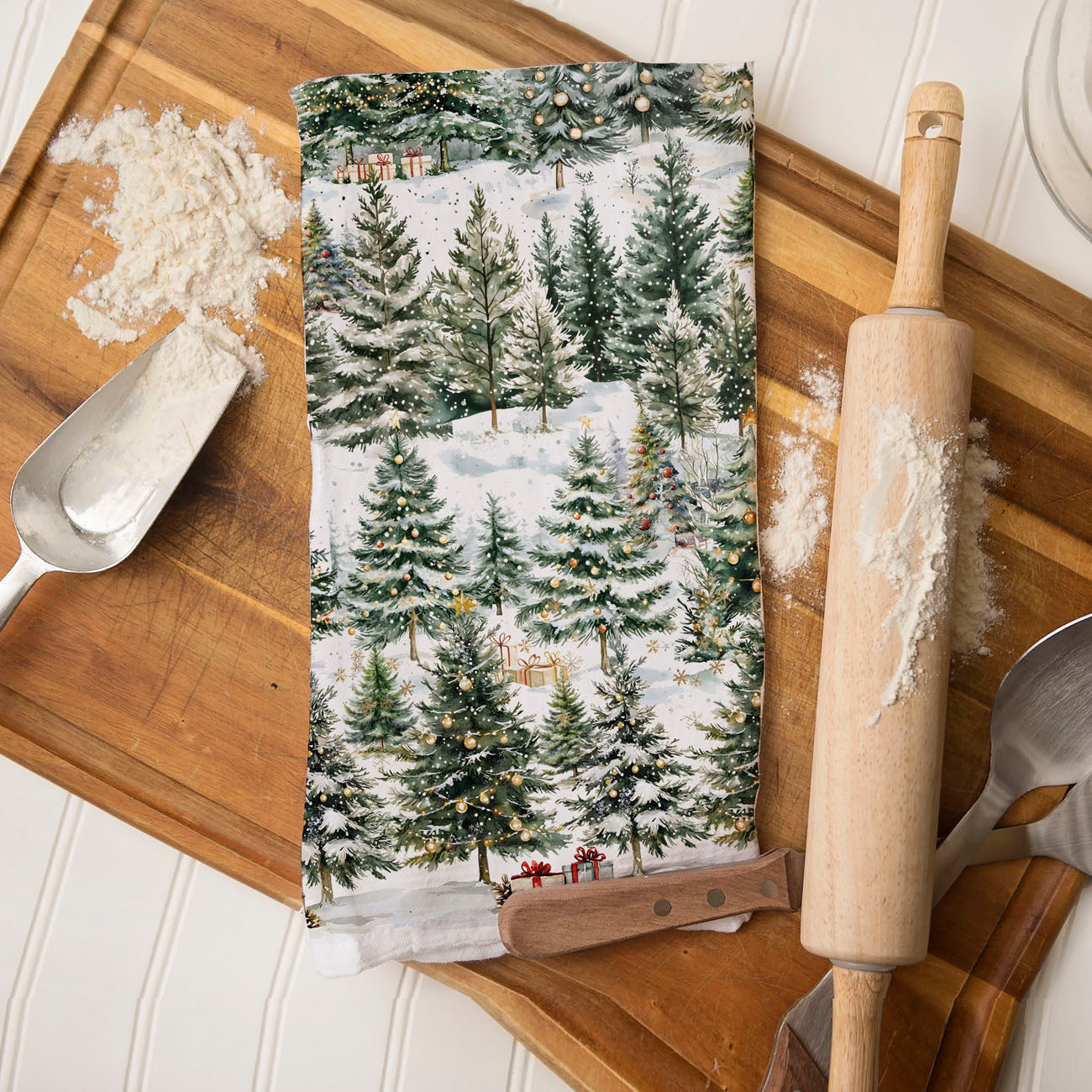 cozy aesthetic kitchen towel winter forest decor
neutral holiday decor kitchen towel evergreen trees
clean aesthetic christmas kitchen towel winter design
subtle christmas decor kitchen towel snowy trees
rustic farmhouse winter kitchen towel christmas