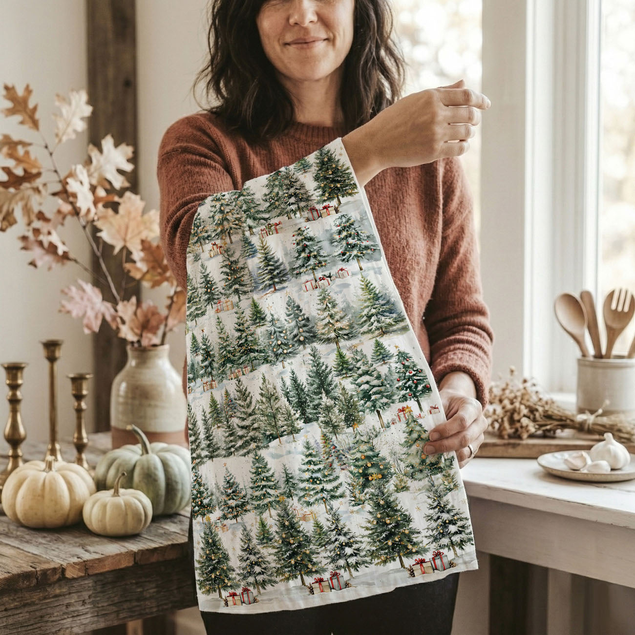 cozy christmas kitchen decor towel winter forest
peaceful winter home decor kitchen towel trees
calm cozy kitchen styling towel christmas trees
cozy winter morning kitchen towel aesthetic
relaxing holiday home decor kitchen towel forest