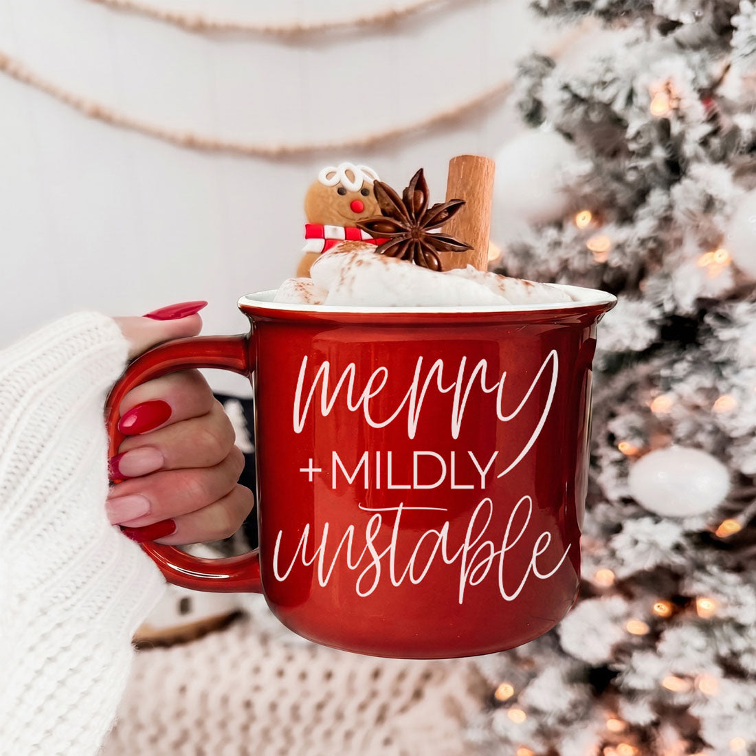 Funny Christmas mug for bestie
Christmas mug for sarcastic friend
Merry + Mildly Unstable mug for sassy friend
Funny holiday mug for chaotic friend
Christmas mug for the unstable friend
Merry + Mildly Unstable mug for people with attitude
Funny Christmas mug for snarky friends
Holiday mug for sassy coffee lovers
Merry + Mildly Unstable mug for sarcastic women
Funny Christmas mug for women